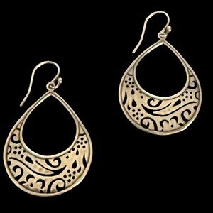 Earrings Silpada W1782 Sterling Silver Cut Out Earrings
